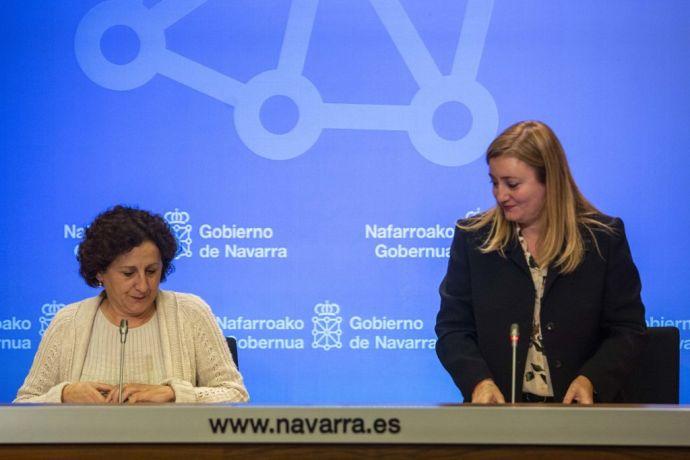 Carmen Maeztu y Miriam Martón, en una rueda de prensa anterior.