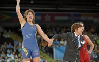 Momento en el que la luchadora alavesa gana el bronce en Londres