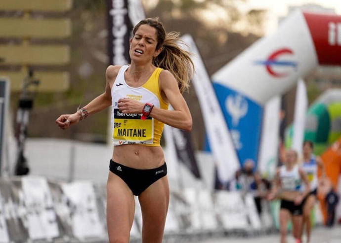 La atleta Maitane Melero, récord navarro de Medio Maratón.