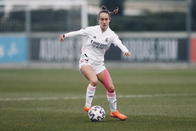 La navarra Maite Oroz, en una acción de un partido con el Real Madrid.