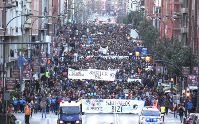Imagen de la manifestación celebrada en Bilbao Imagen de la manifestación celebrada en Bilbao