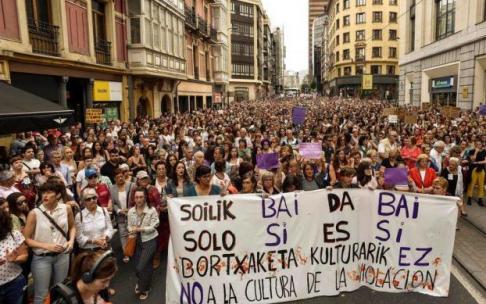 Imagen de archivo de una manifestación contra la sentencia de La Manada.