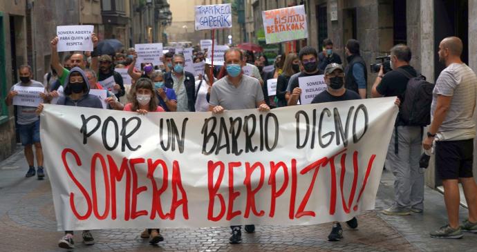 Imagen de archivo de una manifestación vecinal en Somera.