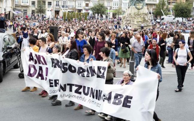 Manifestación contra la violencia contra las mujeres.