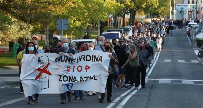 El barrio de la Txantrea ya protagonizó una manifestación masiva el pasado 18 de agosto contra la zona azul.