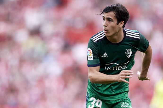 Manu Sánchez, durante el último partido en San Mamés.