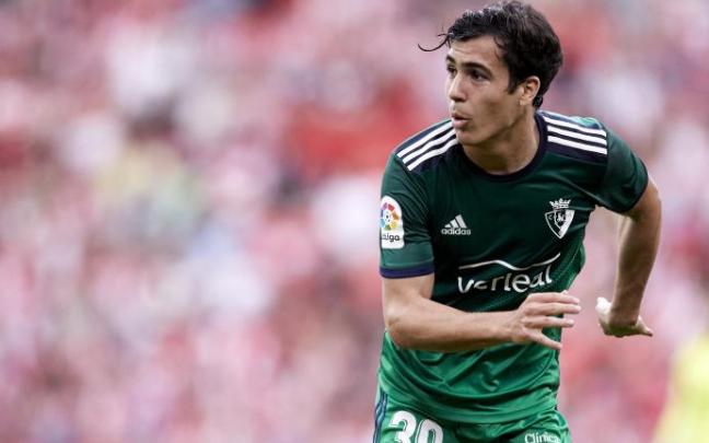 Manu Sánchez, durante el último partido en San Mamés.