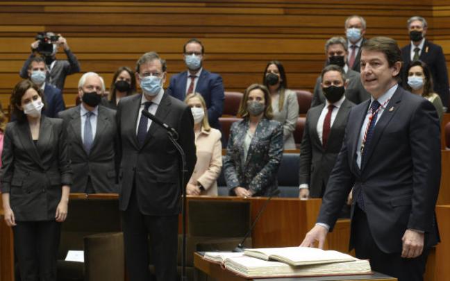 Mañueco, durante su toma de posesión.