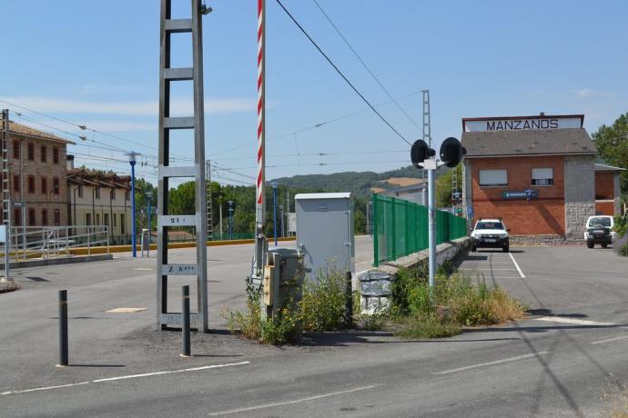 Estación de tren en Manzanos, en una imagen de archivo