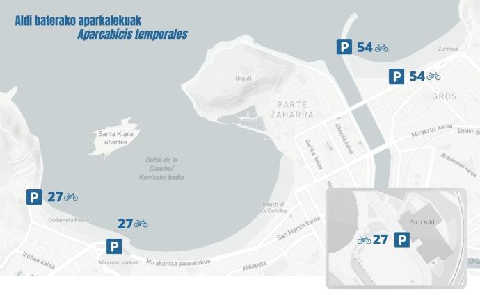 Mapa de los apacabicis temporales.