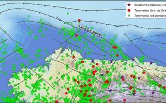 Mapa de terremotos en el norte del territorio. Mapa de terremotos en el norte del territorio.