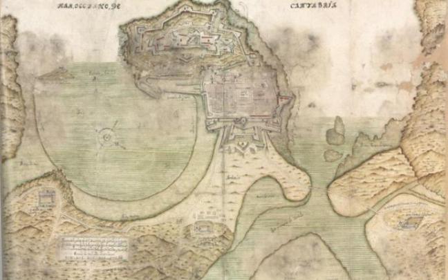 Mapa del arquitecto e ingeniero Ercole Torrelli, que proyectó la plaza de la Constitución. Mapa del arquitecto e ingeniero Ercole Torrelli, que proyectó la plaza de la Constitución.