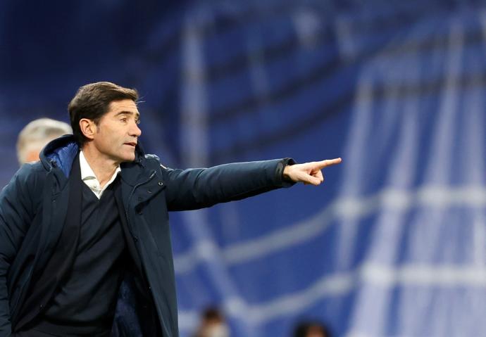 Marcelino durante un partido.