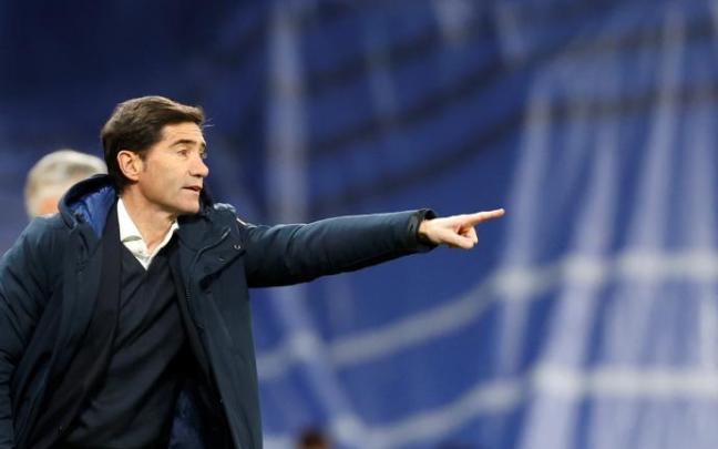 Marcelino durante un partido.