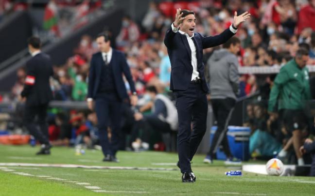 Marcelino García Toral, en el partido disputado el pasado sábado ante el Villarreal.