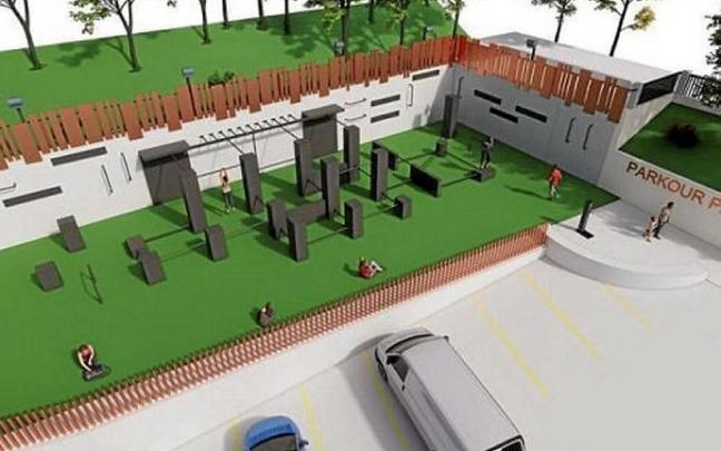 Fotomontaje de los elementos que albergará el parque. Foto: M/G Arquitectos