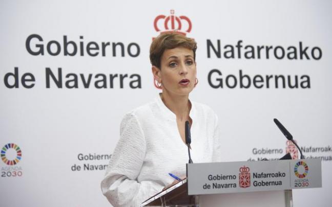 Chivite, durante una rueda de prensa.