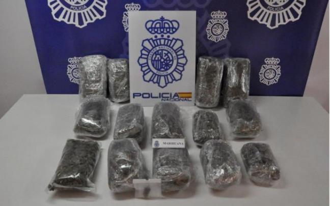 Droga incautada en la operación en territorio alavés. Droga incautada en la operación en territorio alavés.