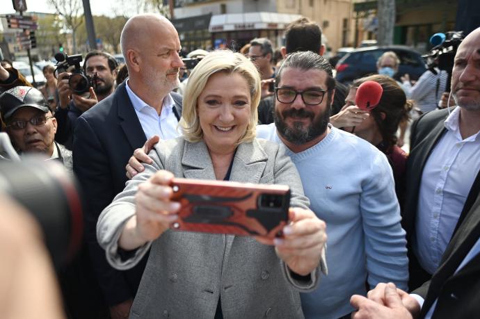 Marine Le Pen durante un acto este viernes en Perpignan.