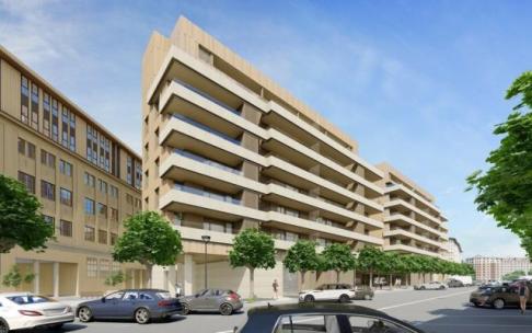 Recreación de los dos edificios construidos en Maristas, en la Avenida Galicia Recreación de los dos edificios construidos en Maristas, en la Avenida Galicia