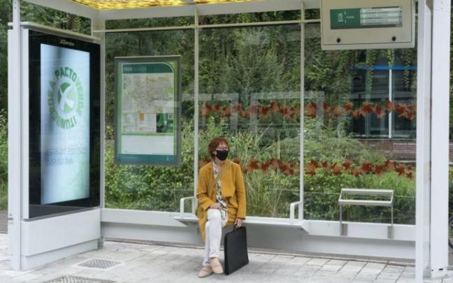 Una de las nuevas marquesinas de Vitoria