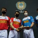 Martija, Altuna III, Elezkano II y Zabaleta, en la elección de material del frontón Bizkaia de Bilbao.