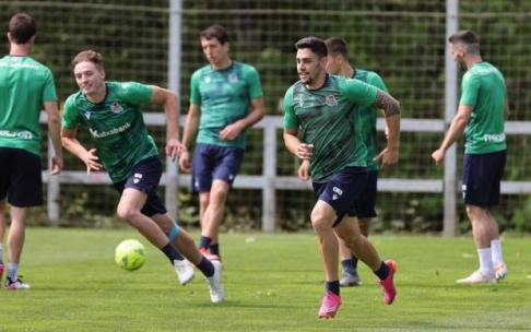 Martín Merquelanz, durante un entrenamiento en Zubieta. Martín Merquelanz, durante un entrenamiento en Zubieta.