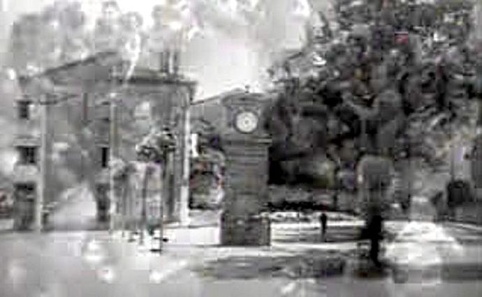 El reloj de Ategorrieta en 1940. Foto: Kutxateka (Marin)