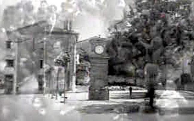 El reloj de Ategorrieta en 1940. Foto: Kutxateka (Marin)