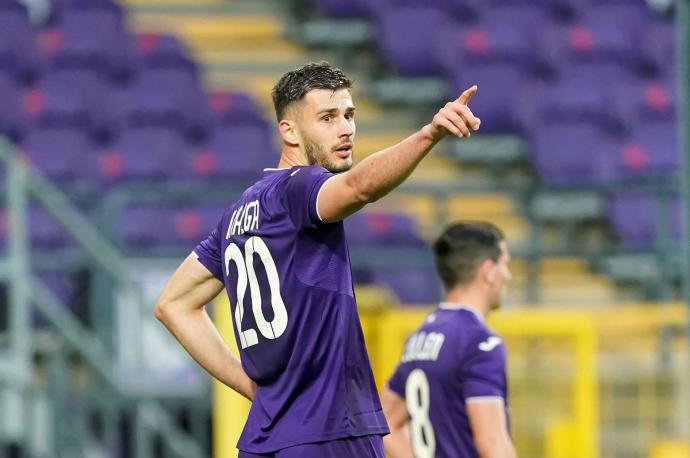 Matt Miazga, durante un partido de la pasada temporada con el Anderlecht