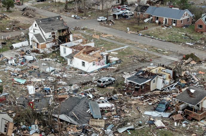 Mayfield (Kentucky), una localidad completamente devastada por el paso de este temporal