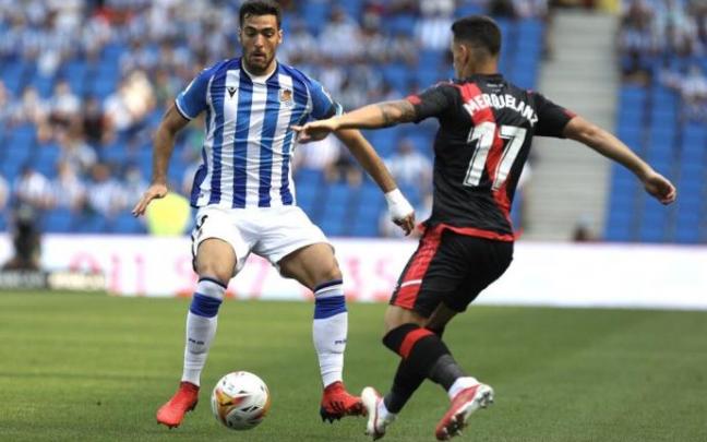 Martín Merquelanz, en el partido de esta temporada con el Rayo en Anoeta. Martín Merquelanz, en el partido de esta temporada con el Rayo en Anoeta.