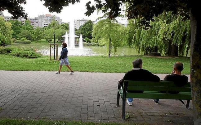El parque de Yamaguchi de Pamplona. Foto: Javier Bergasa