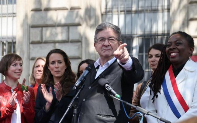 Jean-Luc Melenchon durante un discurso por el día del trabajador. Jean-Luc Melenchon durante un discurso por el día del trabajador.