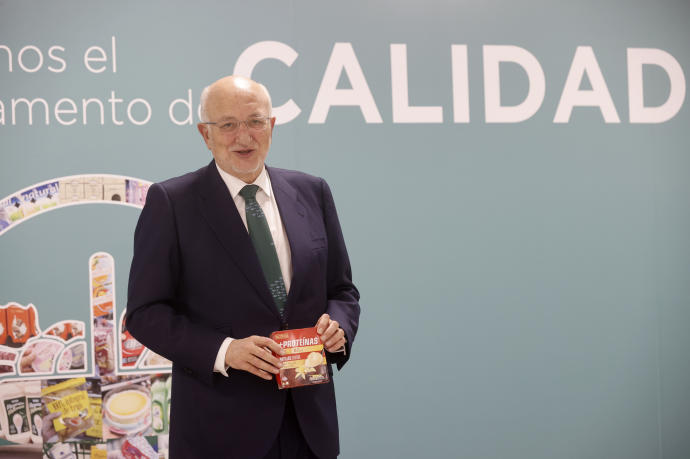 Juan Roig, durante la presentación de los resultados de Mercadona del año 2021.