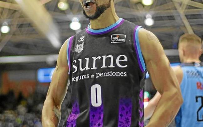 Andrew Goudelock celebra una de sus canastas en el duelo del sábado en Lugo. Foto: ACB Photo/C. Castro