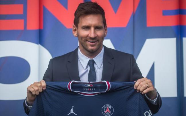 Messi, con la camiseta del PSG. Messi, con la camiseta del PSG.