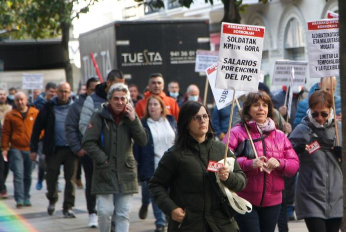 Manifestación del sector del metal para pedir un convenio digno