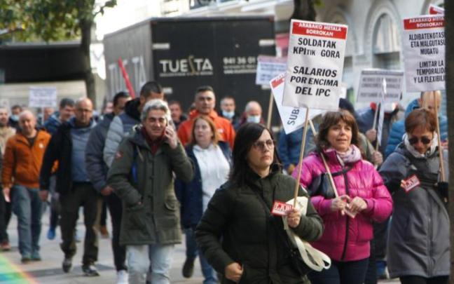 Manifestación del sector del metal para pedir un convenio digno