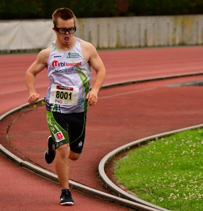 El atleta Mikel García, durante un momento de la prueba.