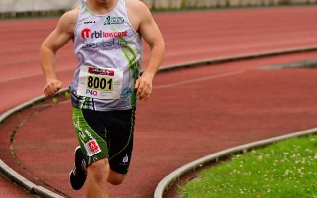 El atleta Mikel García, durante un momento de la prueba.