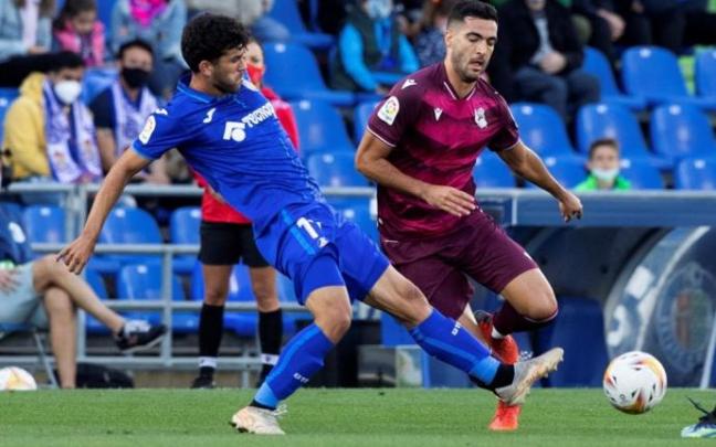 Mikel Merino, durante el partido jugado contra el Getafe. Mikel Merino, durante el partido jugado contra el Getafe.