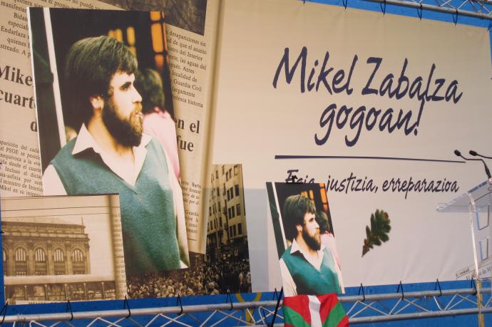 Imagen de archivo de un homenaje a Mikel Zabalza.