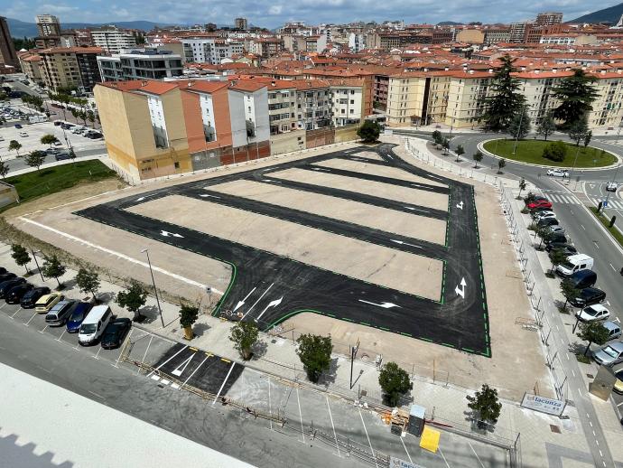 Vista del aparcamiento disuasorio de La Milagrosa.