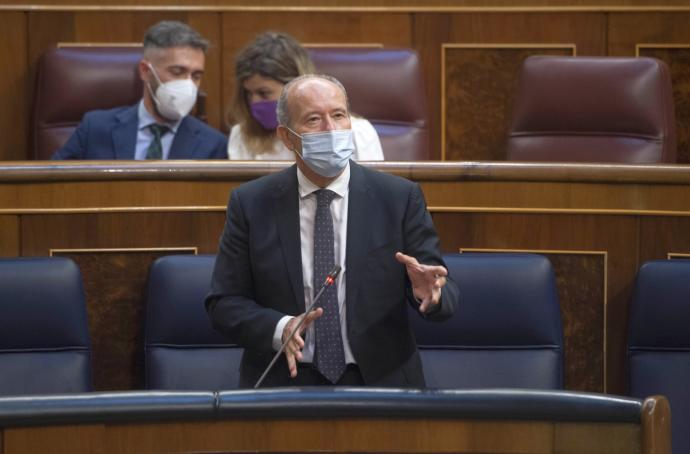 El ministro de Justicia, Juan Carlos Campo, durante un reciente pleno en el Congreso de los Diputados.