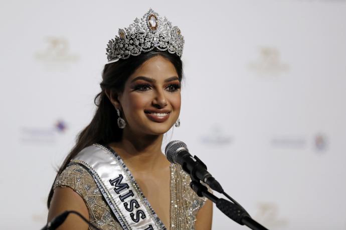La india Harnaaz Sandhu, ganadora de Miss Universo