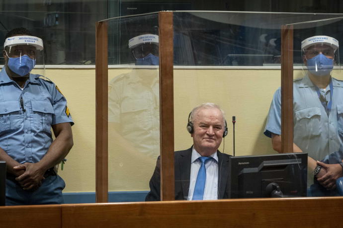 Ratko Mladic en la sesión del Tribunal Internacional de La Haya