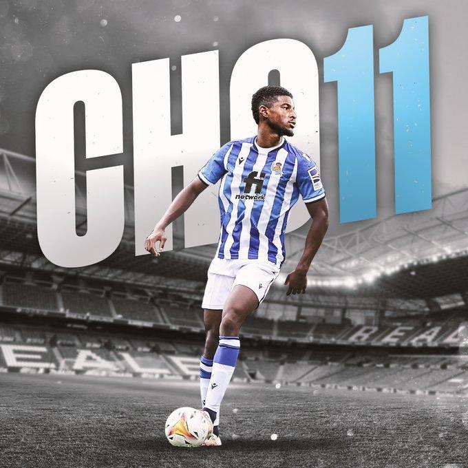 Imagen con la que la Real Sociedad ha ilustrado la asignación del dorsal de Cho.