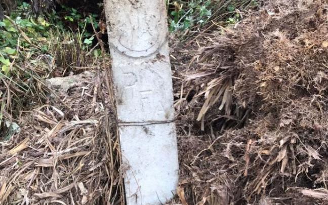 Mojón encontrado en Argantzon Mojón encontrado en Argantzon
