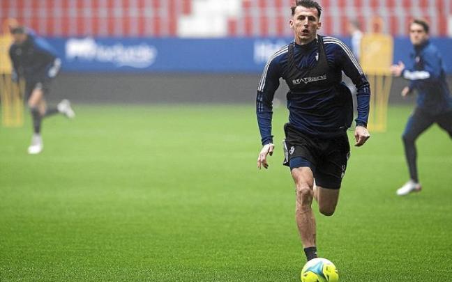 Ante Budimir, durante el entrenamiento de Osasuna en El Sadar. Foto: Club Atlético Osasuna Ante Budimir, durante el entrenamiento de Osasuna en El Sadar. Foto: Club Atlético Osasuna